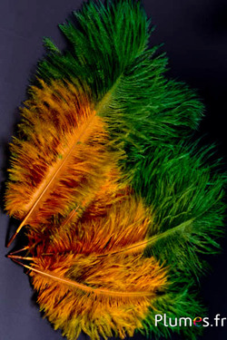 Autruche - 30-40 cm - or aztèque-vert